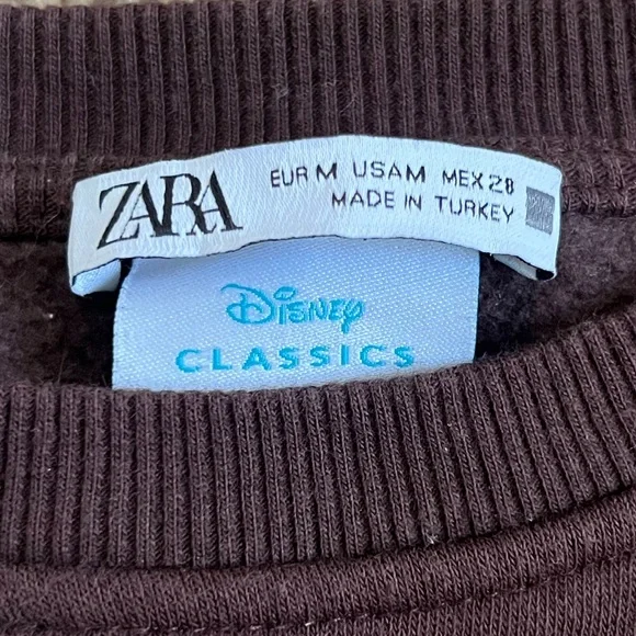 Zara Disney Classic Women’s Brown Crewneck Sweater - Picture 3 of 6